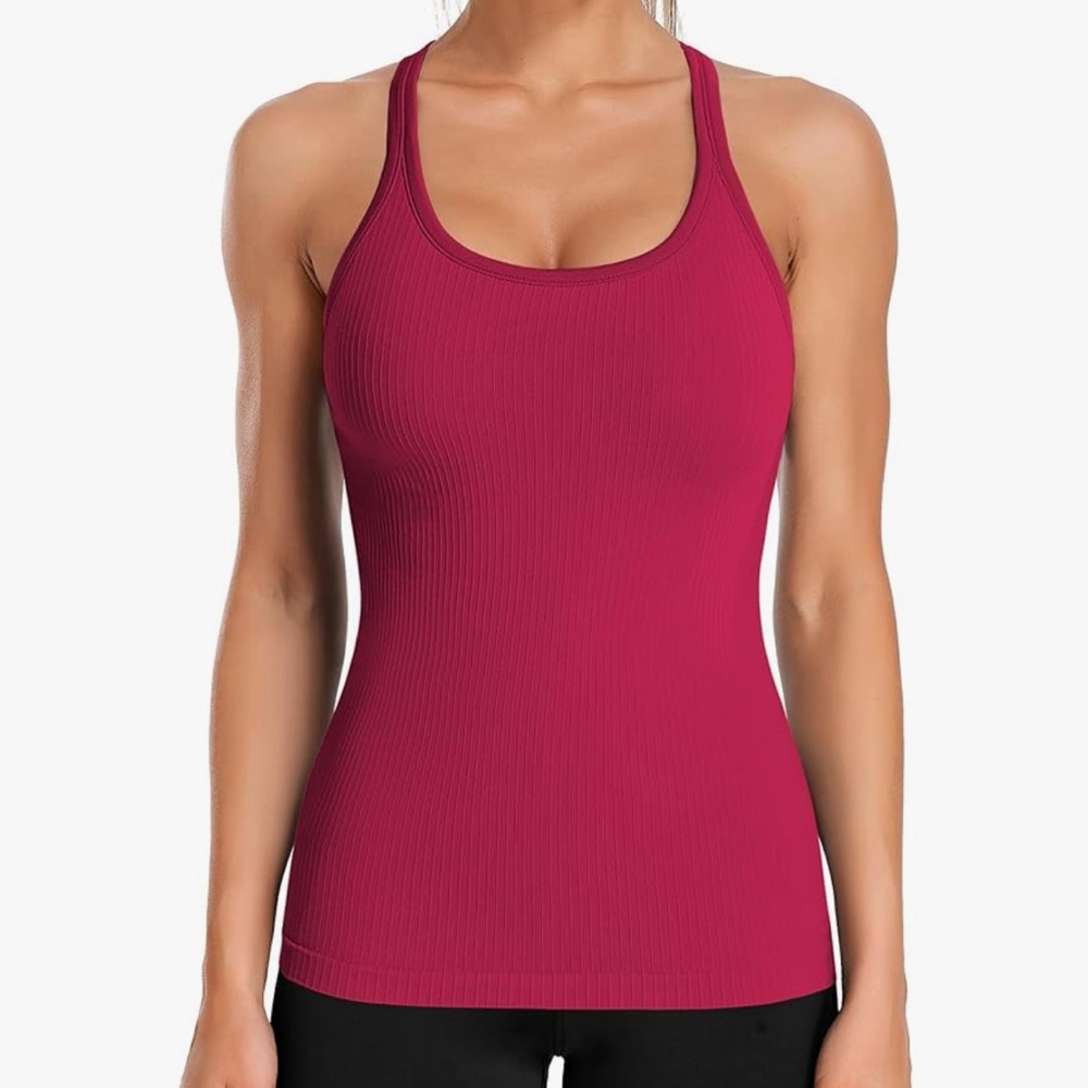 Women's Racerback Tank Top - burgundy